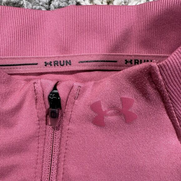 Under Armour Gray/pink Pullover Size SM Heat Gear 1/4 Zip‎ 100% Polyester - Picture 3 of 8